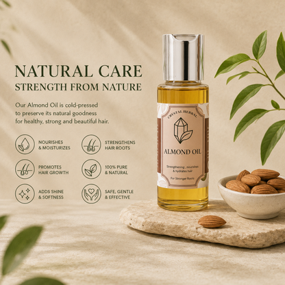Crystal Herbal Pure Almond Oil (60ml) | Natural Hair Oil